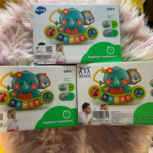 *NWT* (2) Histoye Elephant Keyboard Toy, 6+ Months - Picture 1 of 3